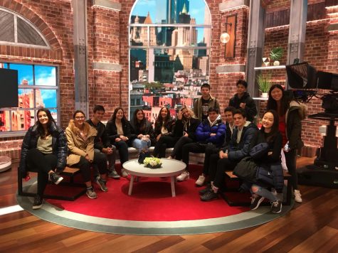 The Journalism class in the New Day studio at CNN in New York.