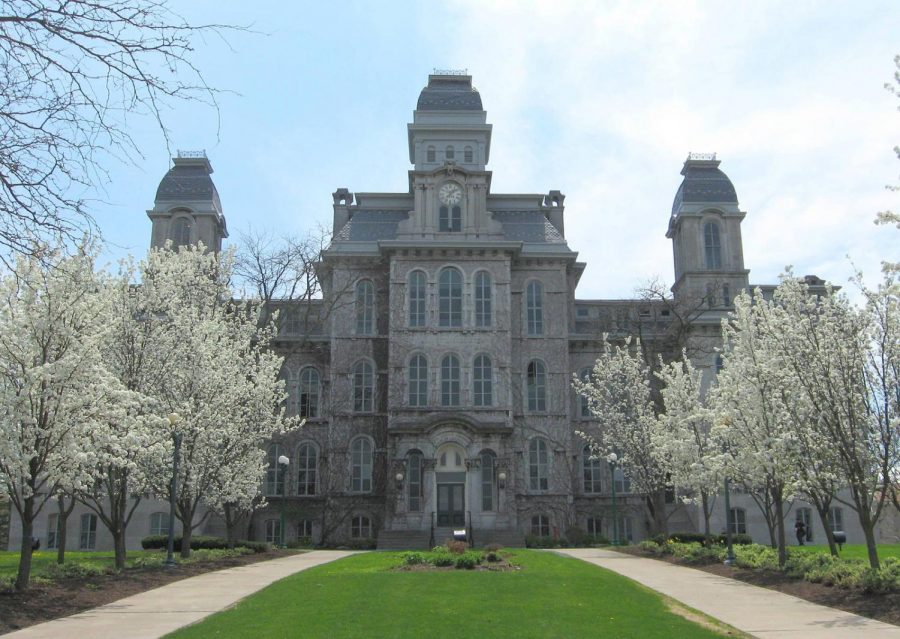 The Outside of the Hall of Languages at Syracuse University. 
Photo Credit: wikimedia.org https://commons.wikimedia.org/wiki/File:Hall-of-Languages-Syracuse-Univ-2014.jpg