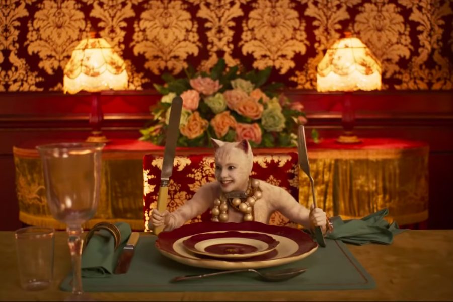 A very frightening and unnerving still image from the film Cats.