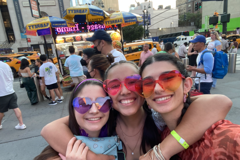 Dina Shlufman (23), Mia Villavicencio (23), and Shayna Elgart (23) outside of the Harry Styles Concert in Madison Square Garden