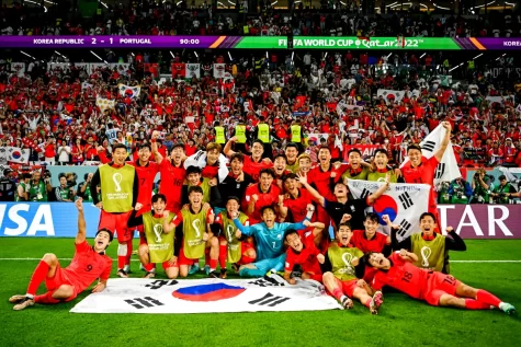 South Korean Team Poses for a Picture in the World Cup. Creator: ODD ANDERSEN | Credit: AFP
Copyright: AFP or licensors