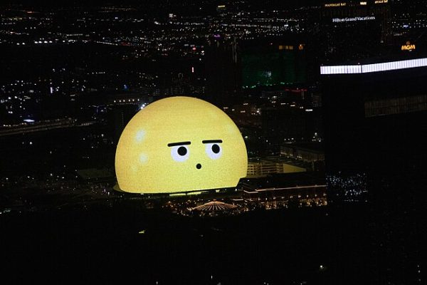 The Sphere in Las Vegas at night Nigel Hoult 