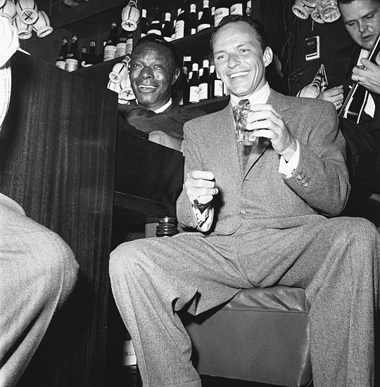 Two of jazzs greatest musicians---Frank Sinatra and Nat King Cole 