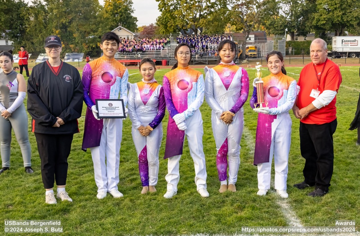 Left to right: Colin Kim ('25), Chloe Kim ('25), Hanna You ('25), Heekyung Kim ('25), and Maia Goldman ('25)