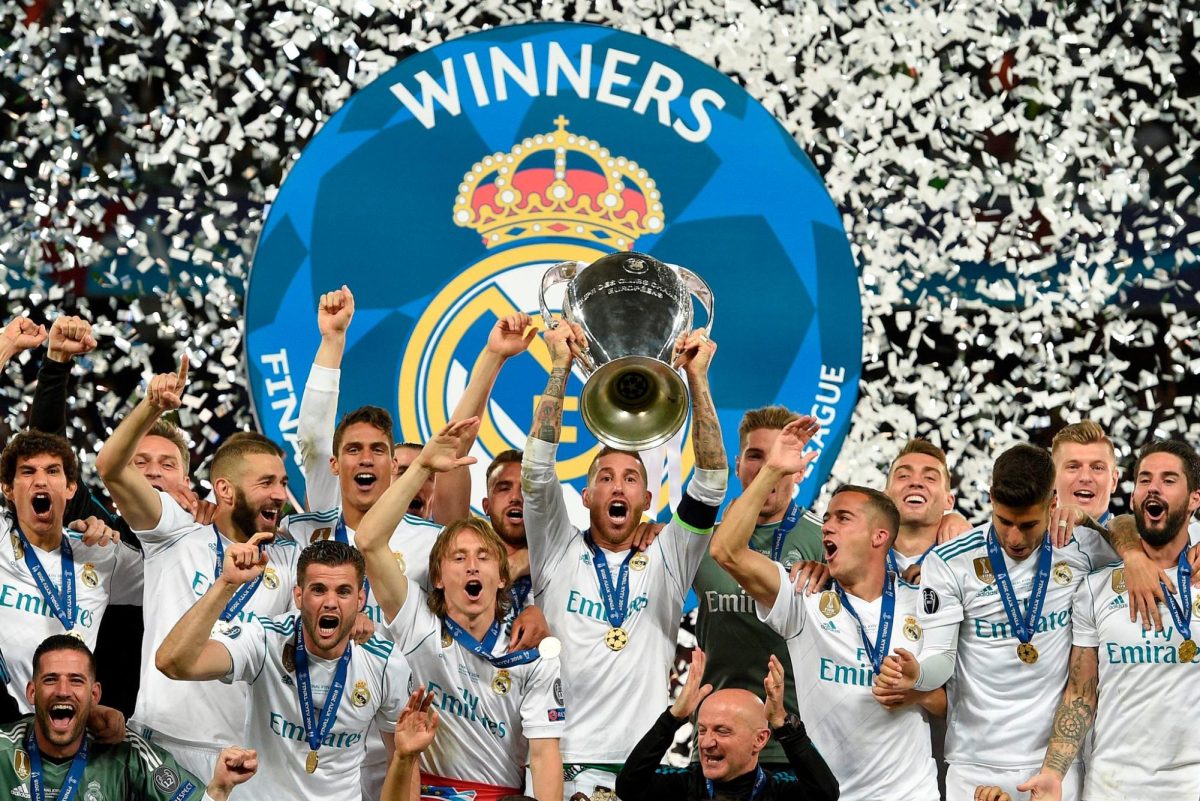 Real Madrid lifted the Champions League trophy for the third time in a row (2018)