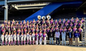 The Tenafly Marching Band at Metlife Stadium after performing their show "Connected" (2024)