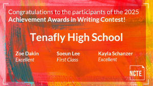 2025 NCTE Achievement Awards in Writing Winners from THS.