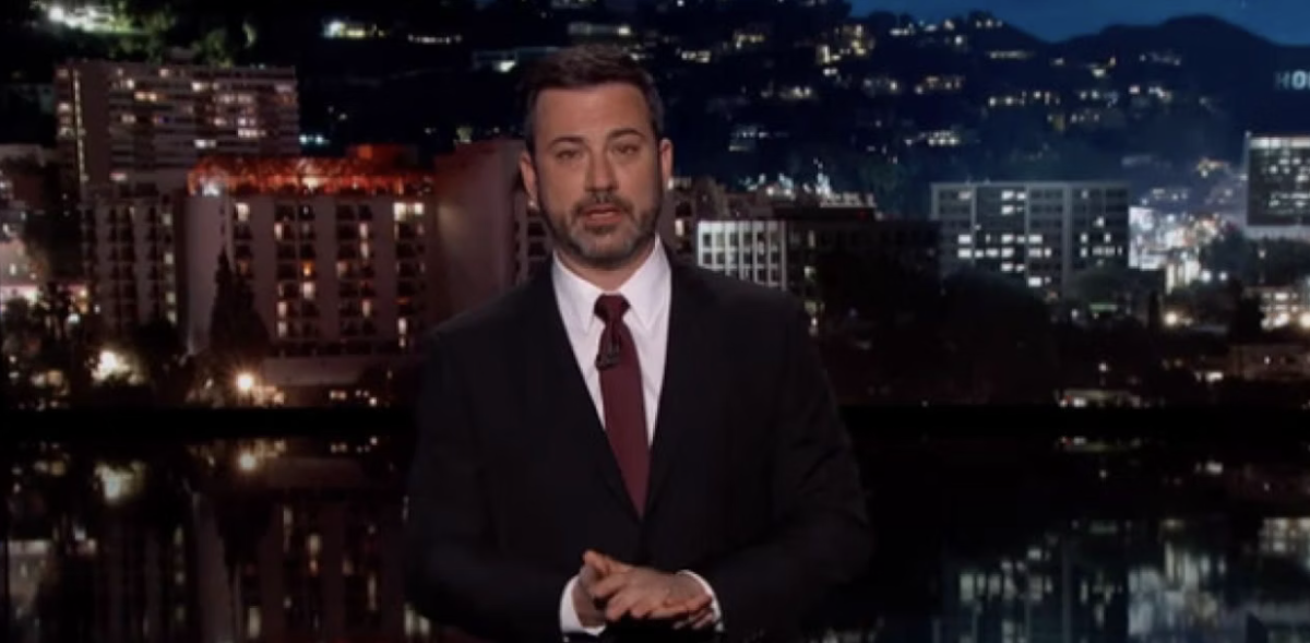 Kimmel in an episode of Jimmy Kimmel Live! Image courtesy of Heute.at.