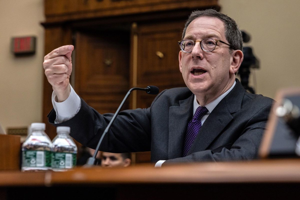 Northwestern president during a House Committee, from CNN