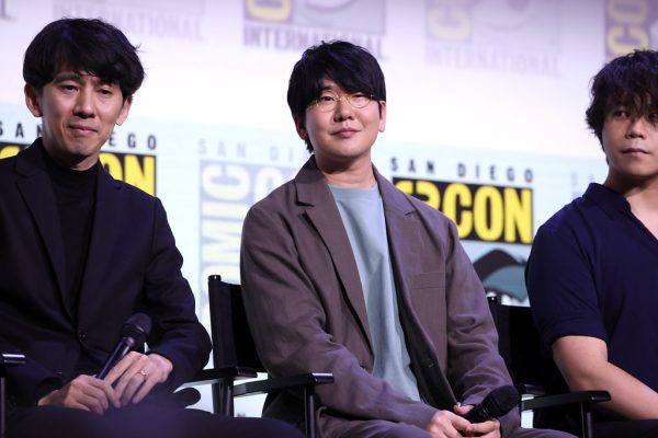 Far Left: Yuichi Terao, the Director of Photography and Finishing Director for Demon Slayer: Kimetsu no Yaiba – Infinity Castle. 
Middle: Natsuki Hanae, voice actor for main character Tanjiro Kamado
Far Right: 
