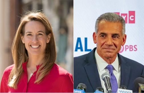Mikie Sherrill (left), Jack Ciattarelli (right)