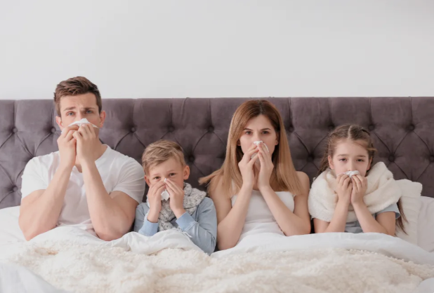 A family with the flu. Photo: Creative Commons: Superior Air Duct.